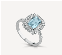 Ring Lucciole Gioielli Woman in White Gold Acquamarina 1.42 Ct ANCLOUD/3DG - ANCLOUD/3DG